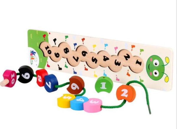 Load image into Gallery viewer, Wooden Worm Stringing Beaded Toys CNF7
