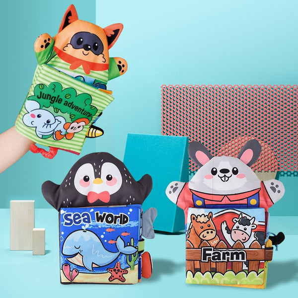 Load image into Gallery viewer, 2Pcs Montessori Baby Books Soft Cloth Book -AE
