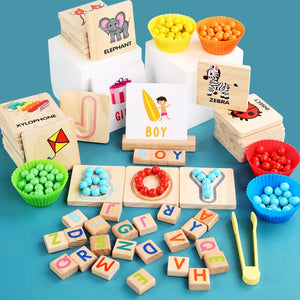 Letters Matching Clip Beads CNF6