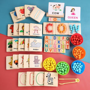 Letters Matching Clip Beads CNF6