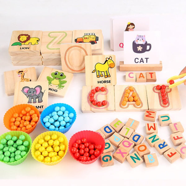 Load image into Gallery viewer, Letters Matching Clip Beads CNF6
