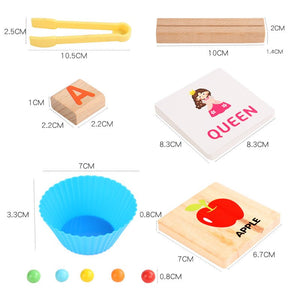 Letters Matching Clip Beads CNF6
