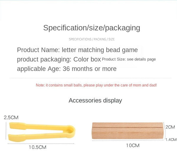 Load image into Gallery viewer, Letters Matching Clip Beads CNF6
