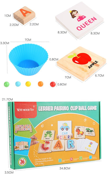 Load image into Gallery viewer, Letters Matching Clip Beads CNF6

