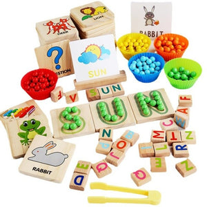 Letters Matching Clip Beads CNF6