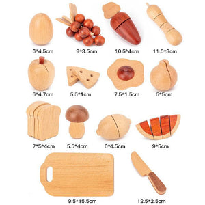 Natural Wood Color Fruits And Vegetables CNF7