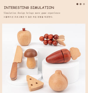 Natural Wood Color Fruits And Vegetables CNF7