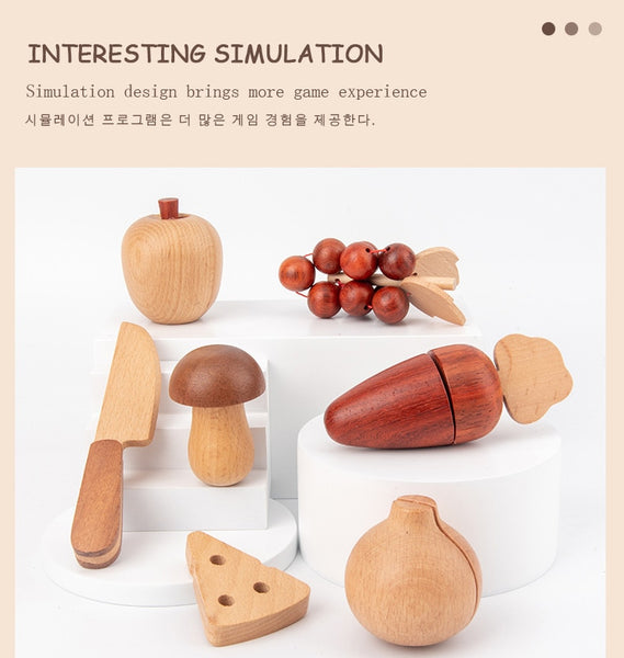 Load image into Gallery viewer, Natural Wood Color Fruits And Vegetables CNF7
