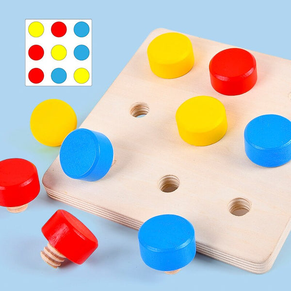 Load image into Gallery viewer, Wooden Tighten The Screws Matching Challenge Table CNF6
