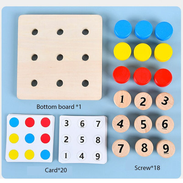 Load image into Gallery viewer, Wooden Tighten The Screws Matching Challenge Table CNF6
