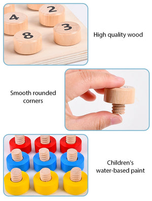 Wooden Tighten The Screws Matching Challenge Table CNF6