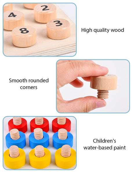 Load image into Gallery viewer, Wooden Tighten The Screws Matching Challenge Table CNF6
