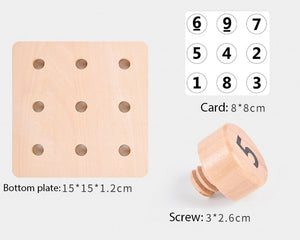 Wooden Tighten The Screws Matching Challenge Table CNF6