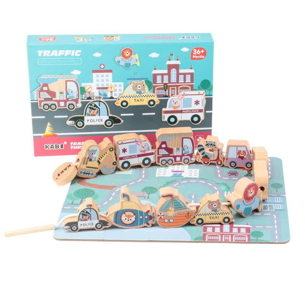 Load image into Gallery viewer, Large Blocks Cartoon Wooden Beads CNF5
