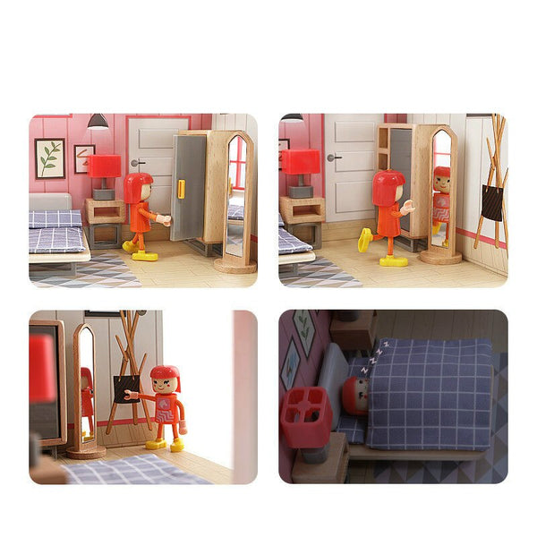Load image into Gallery viewer, Wooden Doll House With Furniture CNF D
