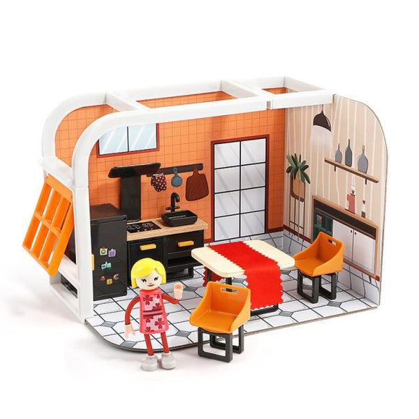 Load image into Gallery viewer, Wooden Doll House With Furniture CNF D
