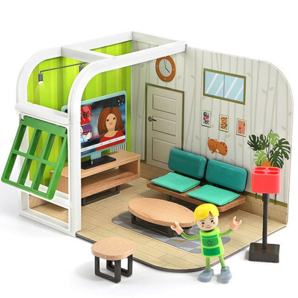 Load image into Gallery viewer, Wooden Doll House With Furniture CNF D
