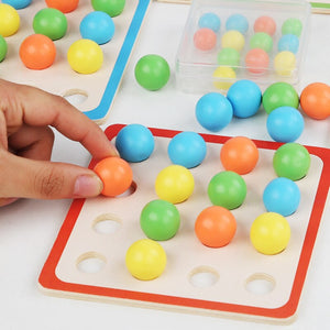Wooden Beads Game Montessori Educational Early CNF7