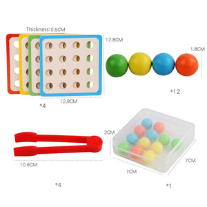 Wooden Beads Game Montessori Educational Early CNF7