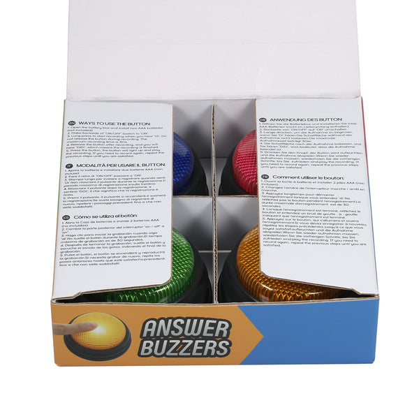 Load image into Gallery viewer, 4Pcs Recordable Talking Buzzer with Light-AE
