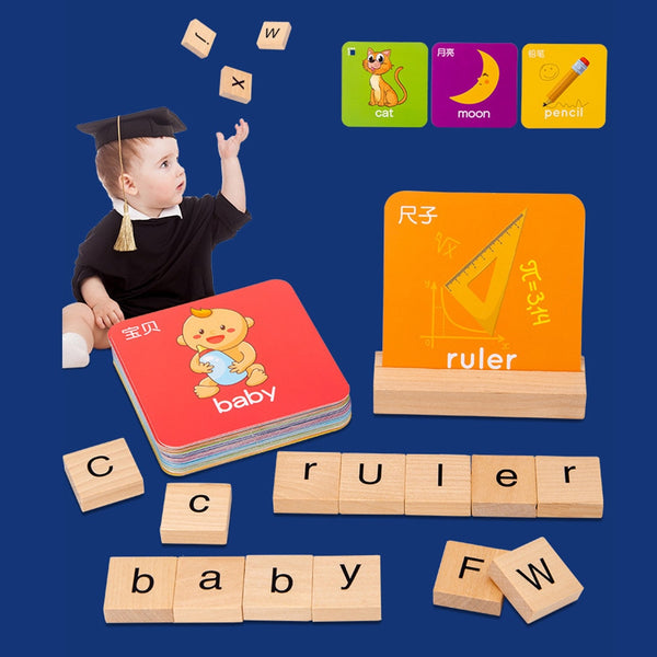 Load image into Gallery viewer, Alphabet Words Cards Matching Puzzles CNF5
