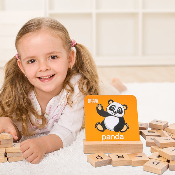 Load image into Gallery viewer, Alphabet Words Cards Matching Puzzles CNF5

