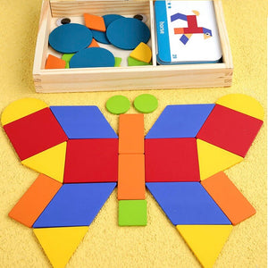 Graphic Card Board Shape Creation Memory Cognitive Wooden Jigsaw Puzzle CNF5