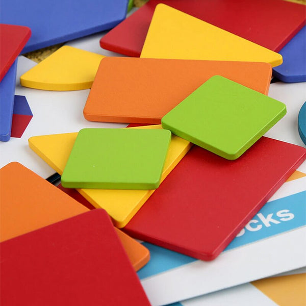 Load image into Gallery viewer, Graphic Card Board Shape Creation Memory Cognitive Wooden Jigsaw Puzzle CNF5
