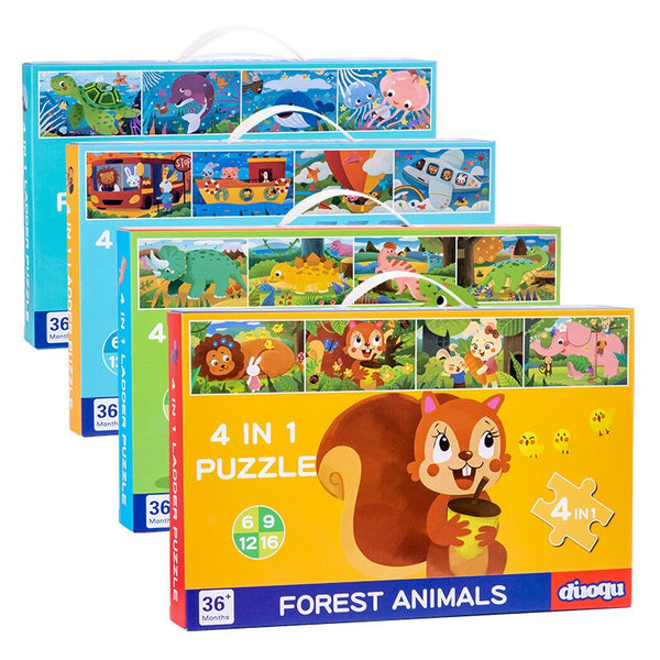تحميل الصورة في عارض الصور ، Four-in-one Advanced Animal Cognition Paper Puzzle CNF5 CNF7
