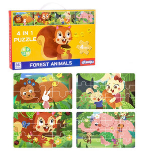 Four-in-one Advanced Animal Cognition Paper Puzzle CNF5 CNF7
