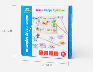 Children Montessori Wooden Educational Toys Animal Fun Board CNF5
