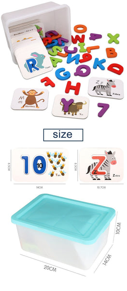 Load image into Gallery viewer, Cognitive Teaching Aids Recognize Digital &amp; Letters Matching Puzzle CNF5
