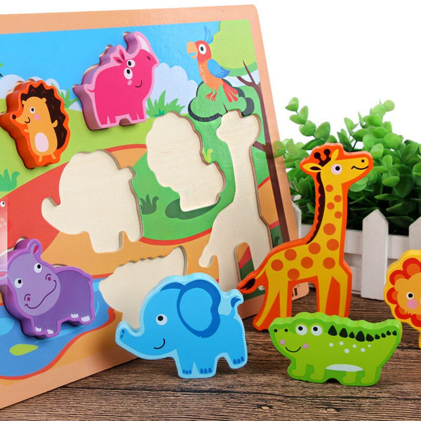 Load image into Gallery viewer, Wooden Shape Cognitive Hand Caught Board
