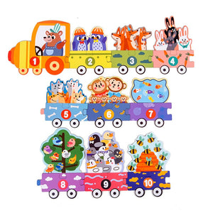 Large Pieces Puzzle Montessori Educational Wooden Puzzle CNF5