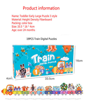 Large Pieces Puzzle Montessori Educational Wooden Puzzle CNF5
