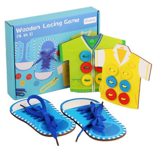4-In-1 Montessori Woven Shoelace Button Toy CNF5