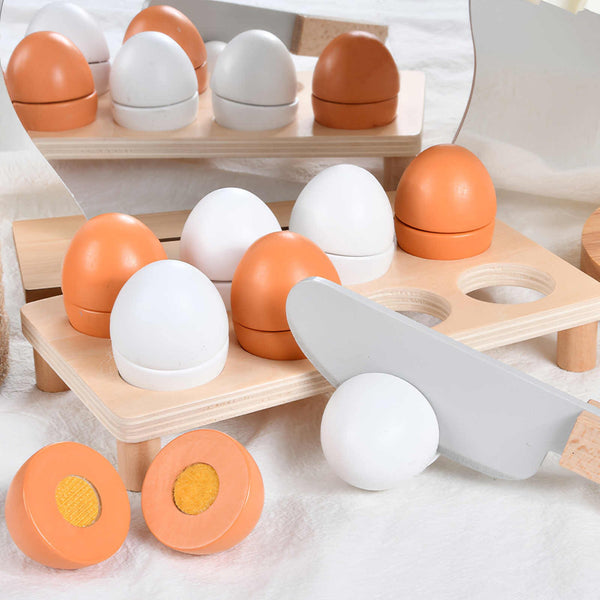 Load image into Gallery viewer, Educational Wooden Simulation Play Cutting Egg CNF5
