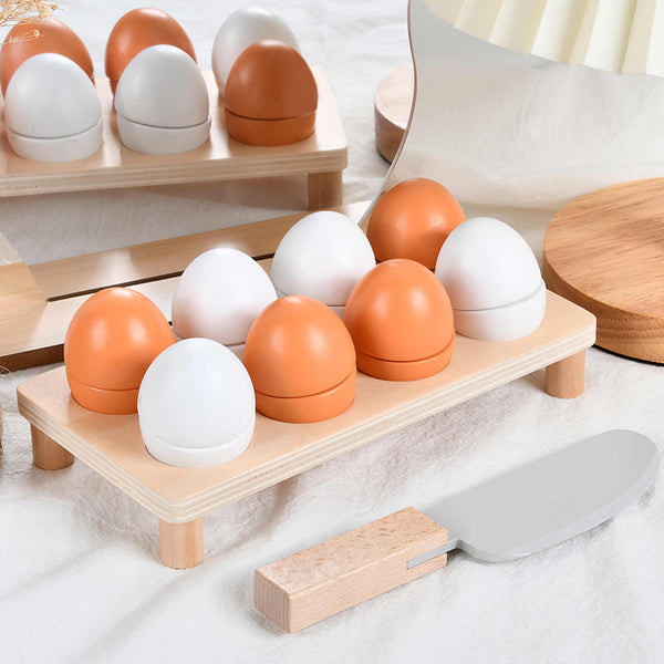 Load image into Gallery viewer, Educational Wooden Simulation Play Cutting Egg CNF5
