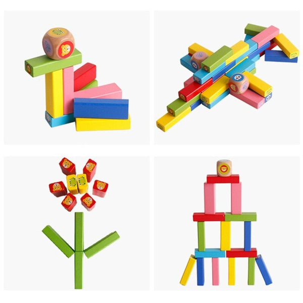 Load image into Gallery viewer, 54 Pcs Wooden Building Blocks CNF7
