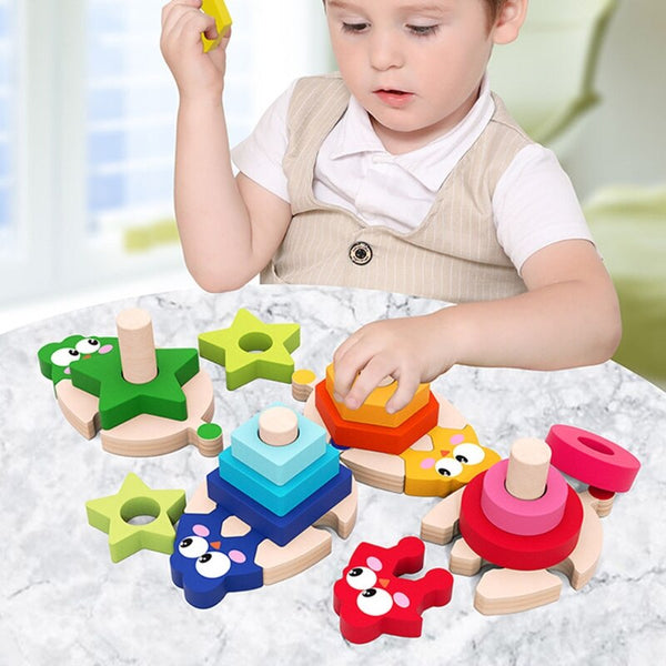 Load image into Gallery viewer, Wooden Geometric Puzzles CNF7

