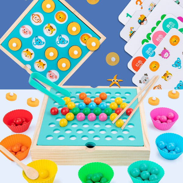 Load image into Gallery viewer, 3 in 1 Memory Chess Toy Clip Bead Game CNF7
