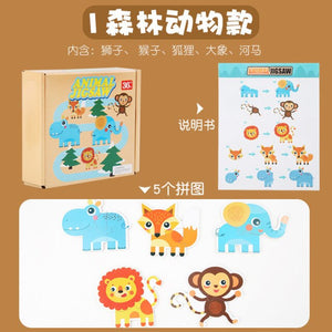 3D Animals Traffic Wooden Puzzle CNF7