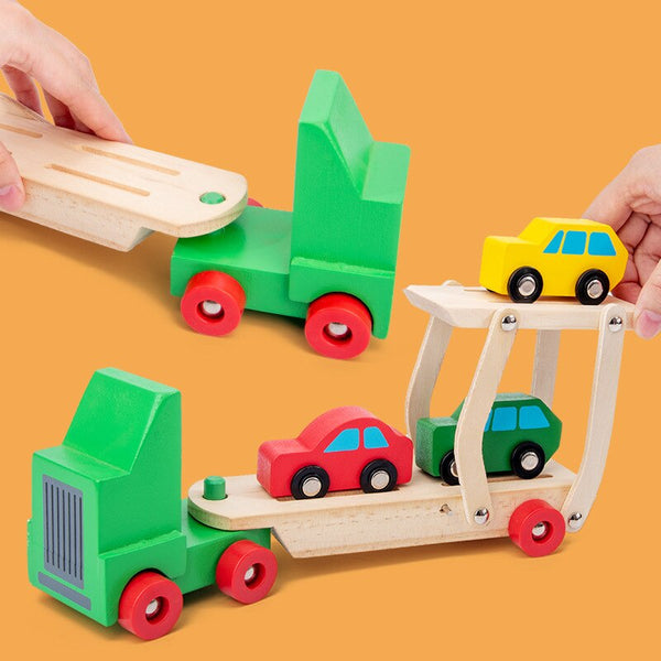 تحميل الصورة في عارض الصور ، Wooden Trailer Car Airplane Model CNF7
