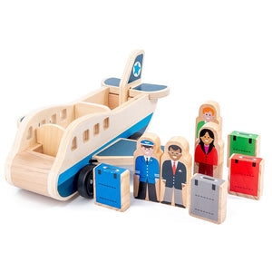 Wooden Trailer Car Airplane Model CNF7
