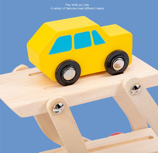 تحميل الصورة في عارض الصور ، Wooden Trailer Car Airplane Model CNF7

