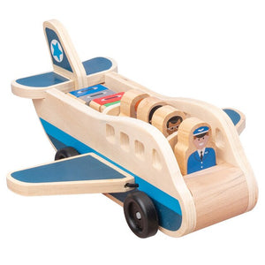 Wooden Trailer Car Airplane Model CNF7
