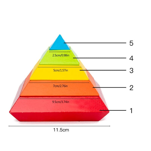 تحميل الصورة في عارض الصور ، Brain Teaser Puzzle 3D Wooden Wisdom Pyramid CNF7
