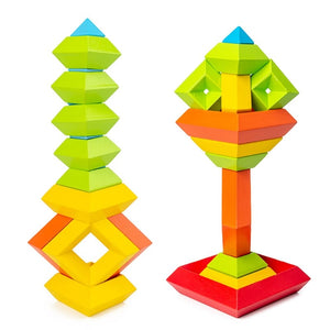 Brain Teaser Puzzle 3D Wooden Wisdom Pyramid CNF7