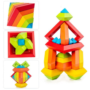 Brain Teaser Puzzle 3D Wooden Wisdom Pyramid CNF7