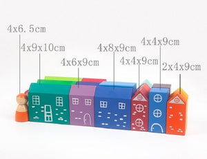 Treeyear 20 Pcs Wooden City Building Blocks- AE